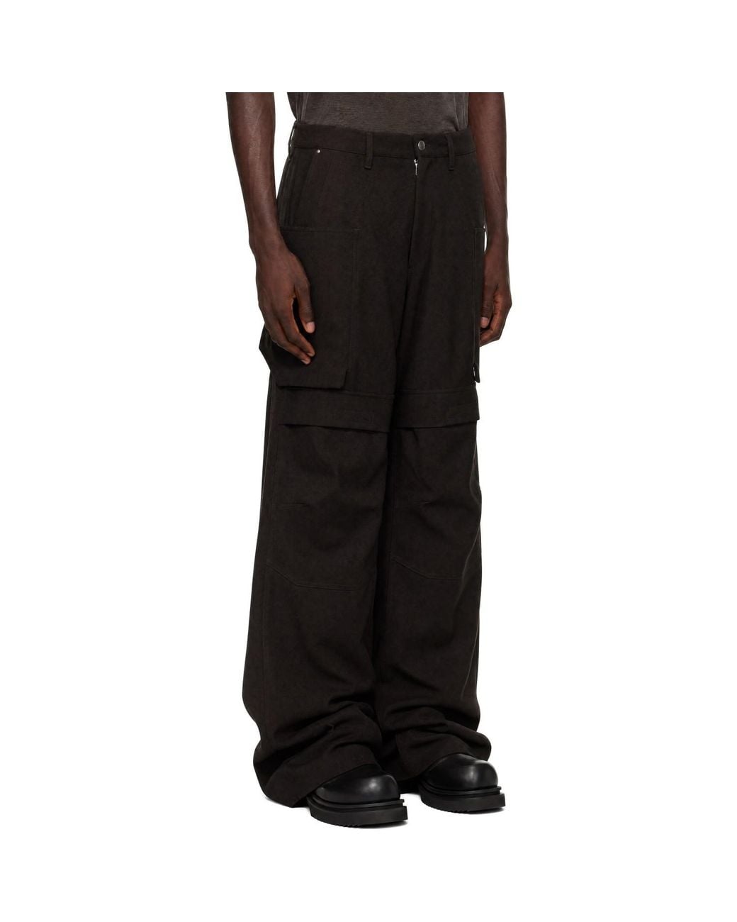Rick Owens Black Porterville Stefan Cargo Pants for men