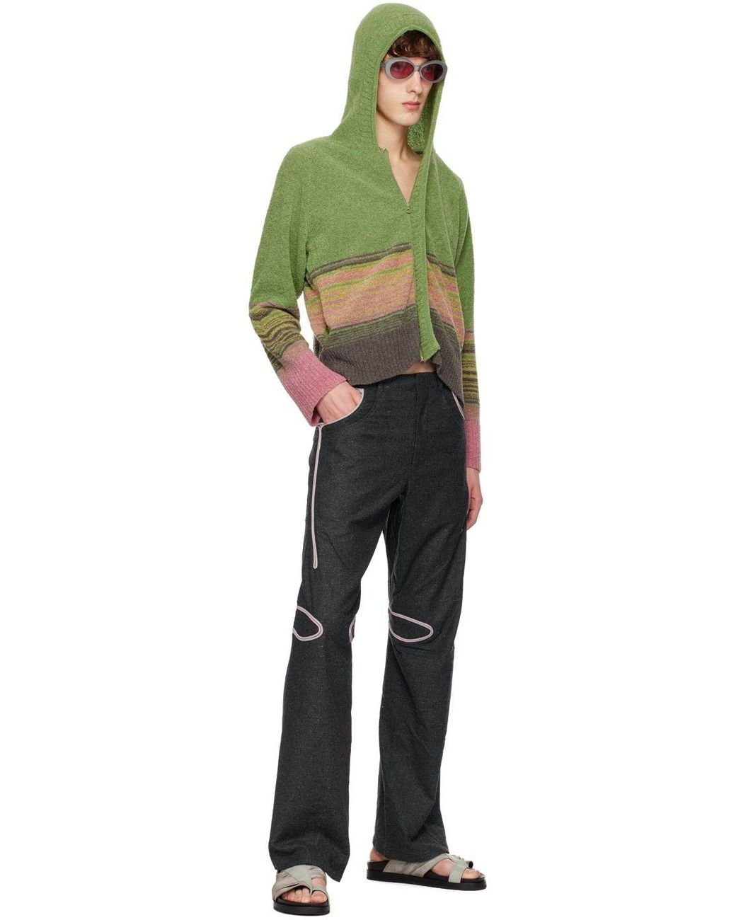 Kiko Kostadinov Green & Pink Ketra Hoodie for Men | Lyst