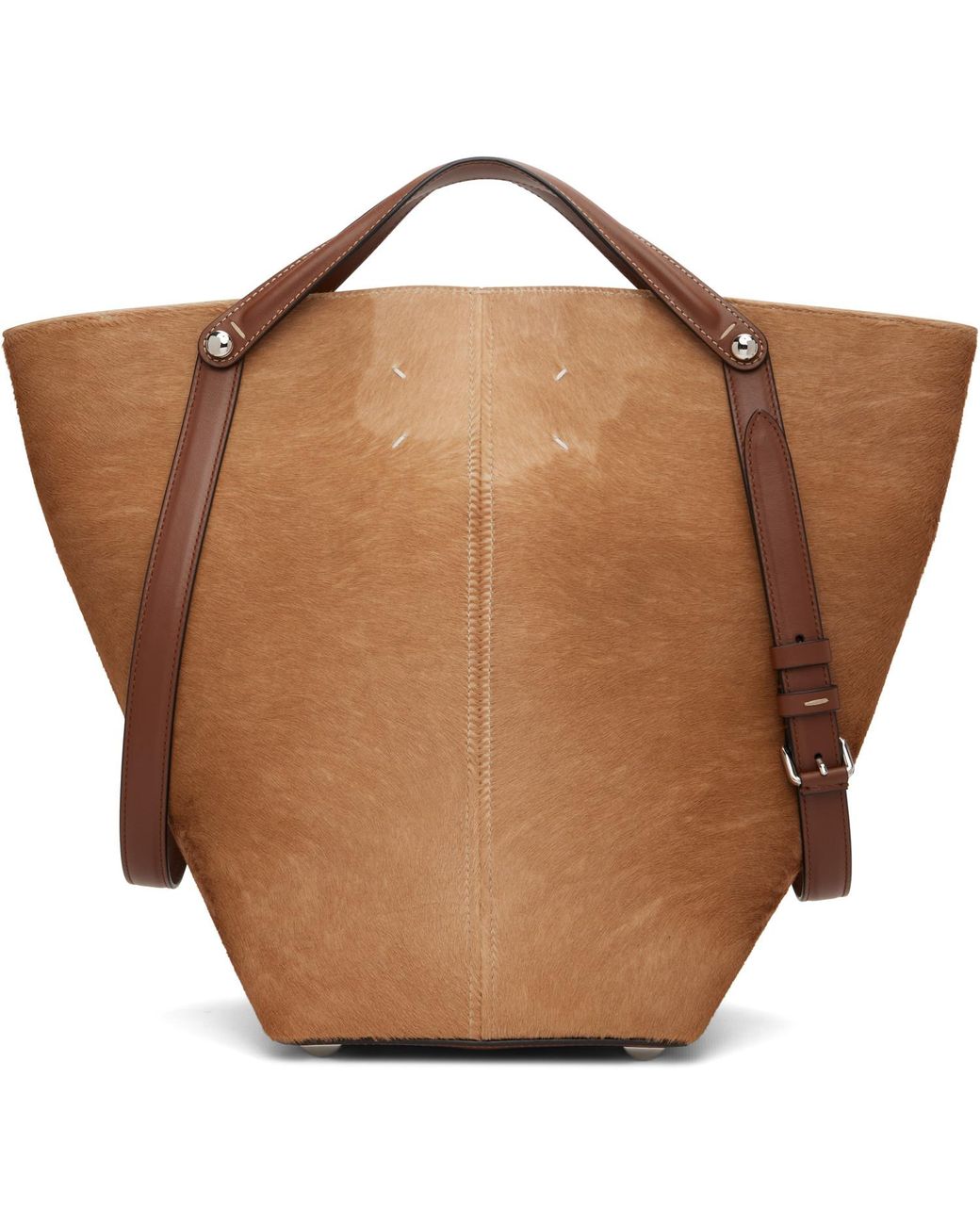 Maison Margiela Brown Tan Dress-Age Medium Tote