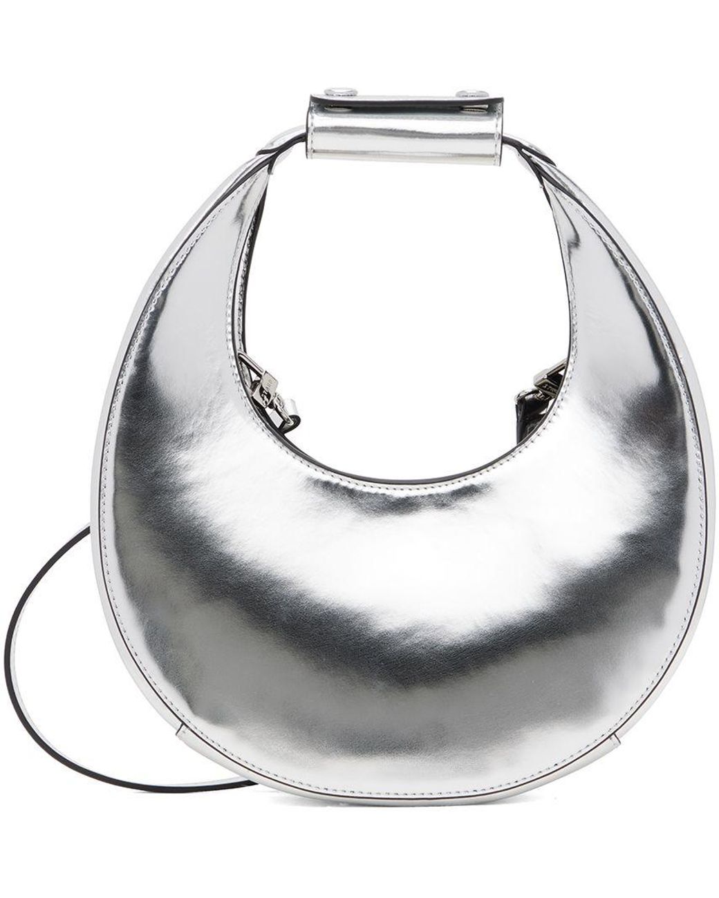 STAUD Silver Mini Moon Bag in Metallic | Lyst STAUD Silver Mini Moon Bag in Metallic | Lyst