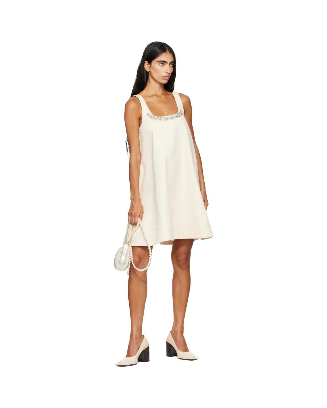 Simone Rocha White Crossbody Claddagh Bag