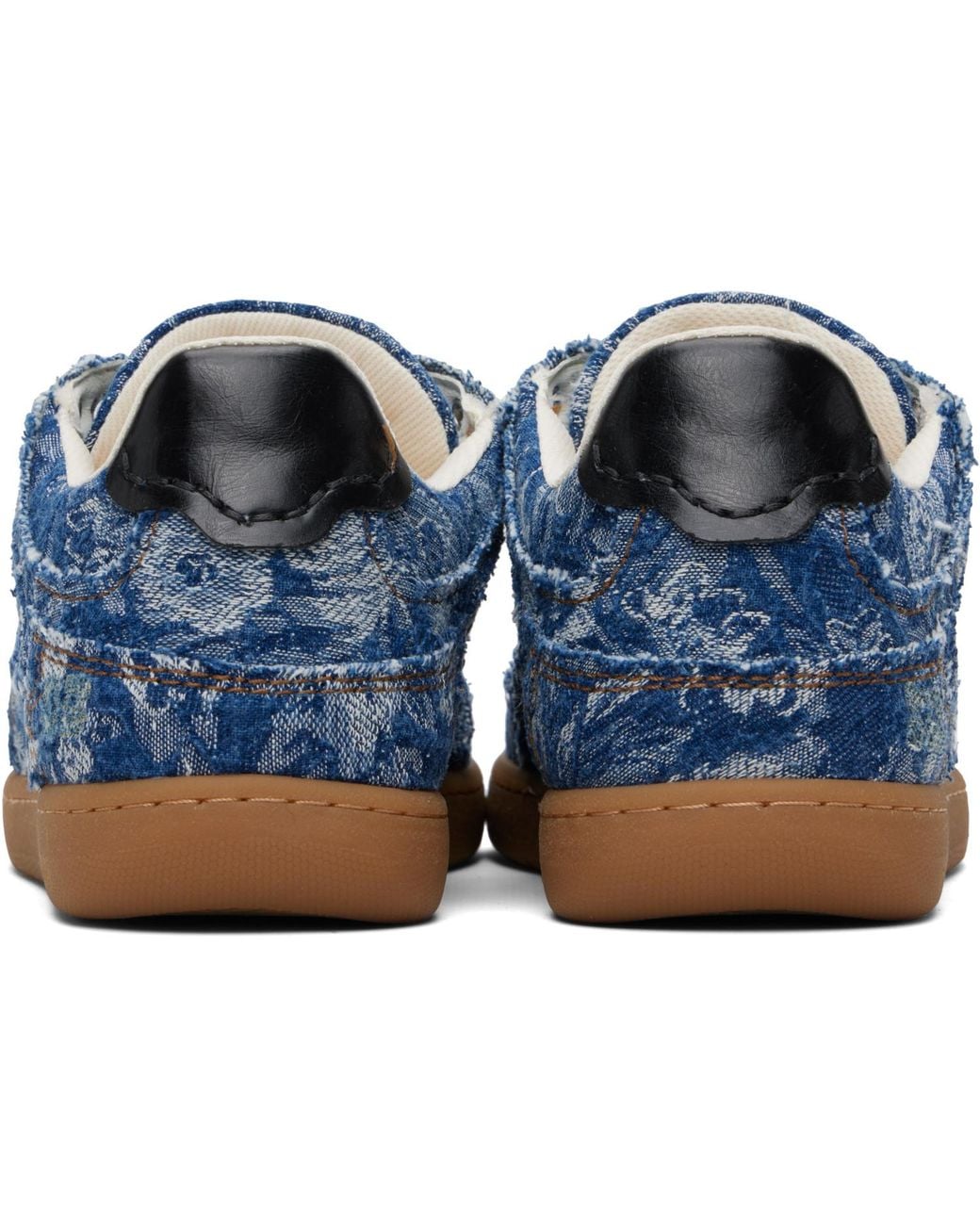 Ganni Blue Denim Tapestry Sneakers