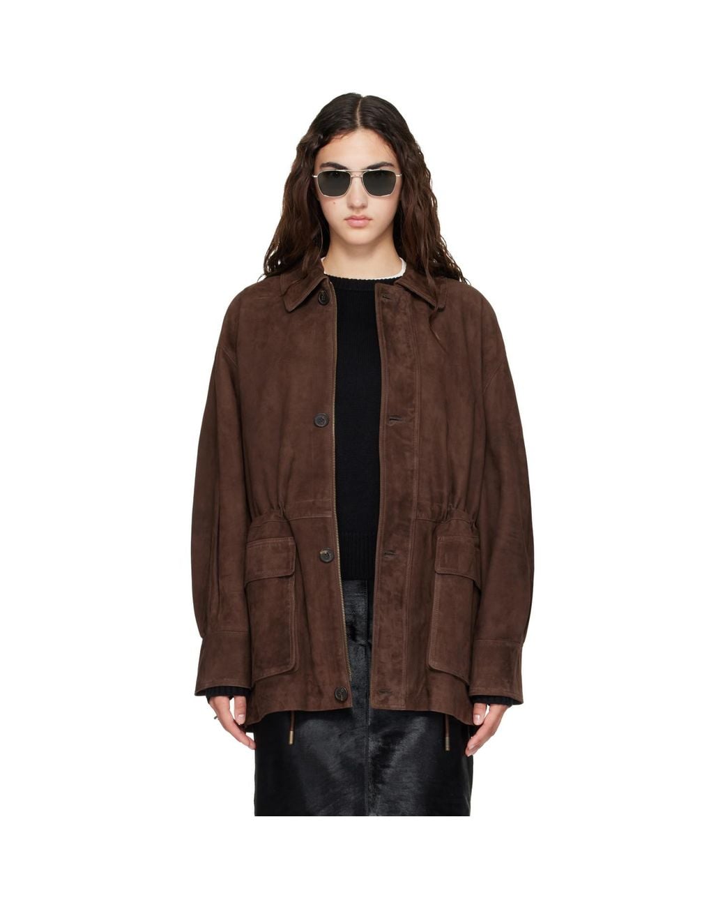 Arma Brown Maeve Suede Field Jacket