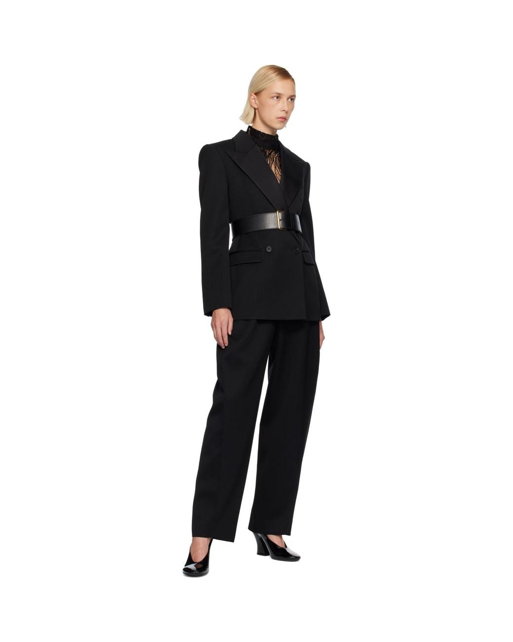 Givenchy Black Voyou Large Belt