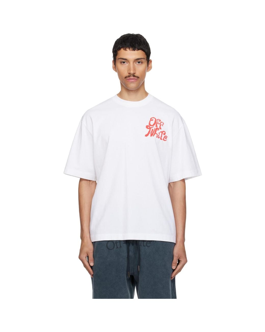 Off-White c/o Virgil Abloh White Grass Ink Skate T-Shirt for men