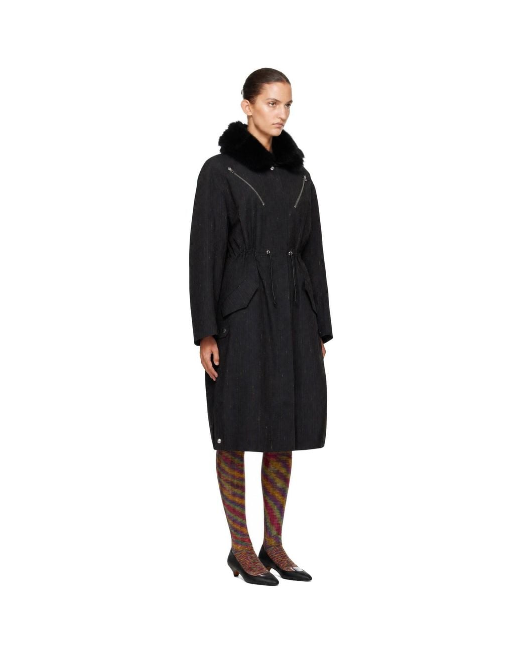Kiko Kostadinov Black Osprey Coat