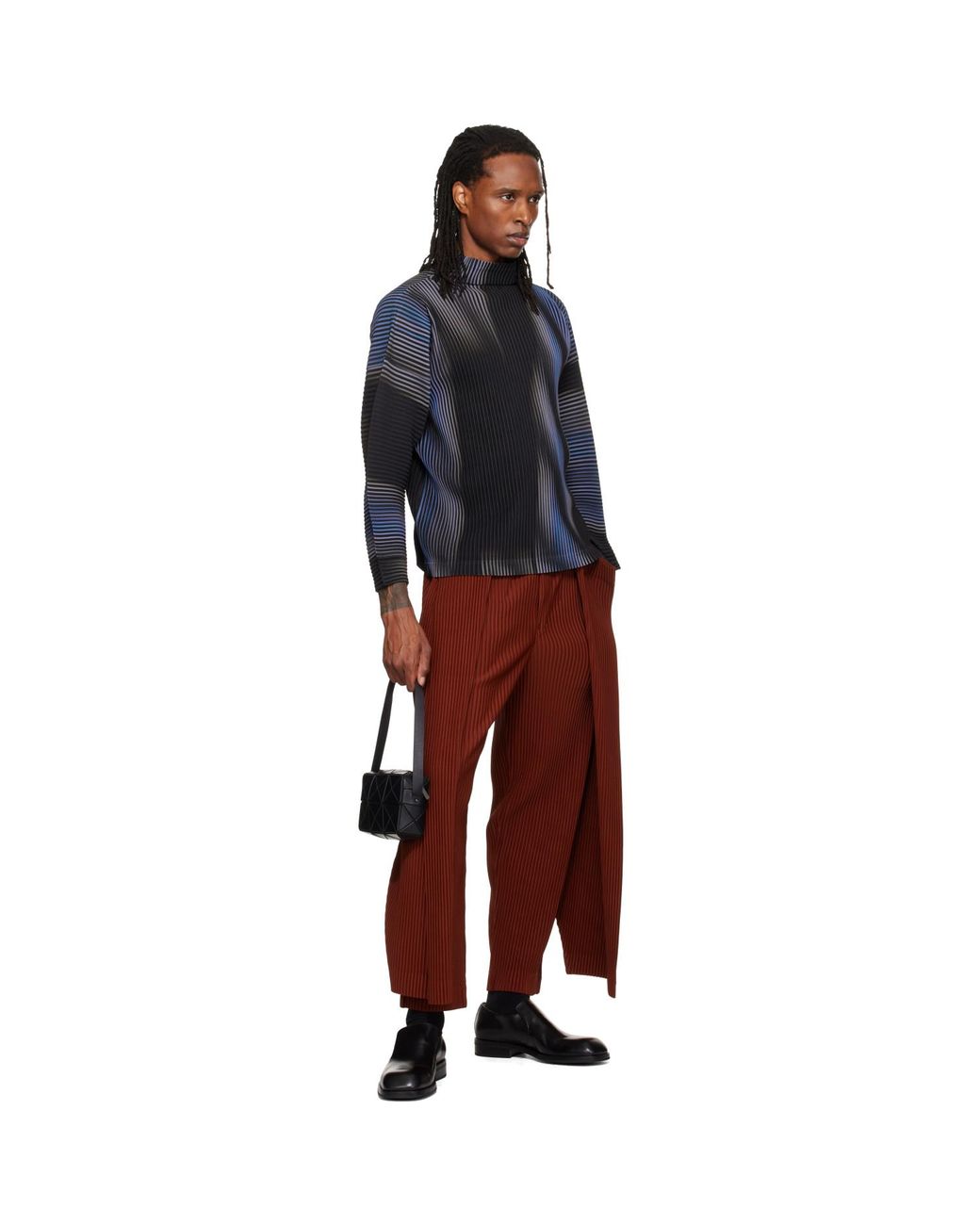 Issey Miyake Black Cuboid Bag for men