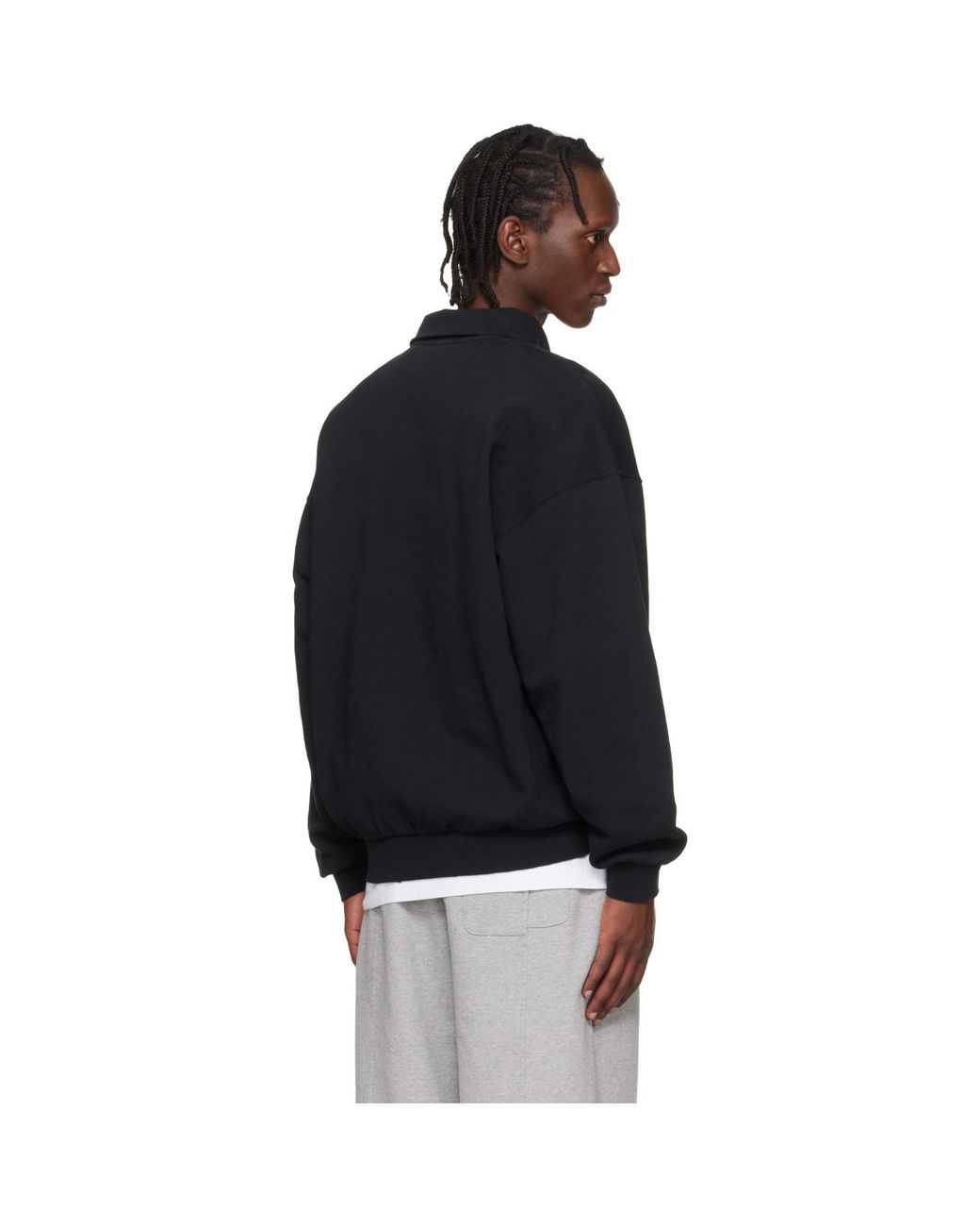 Vetements Black Distressed Logo Polo for men