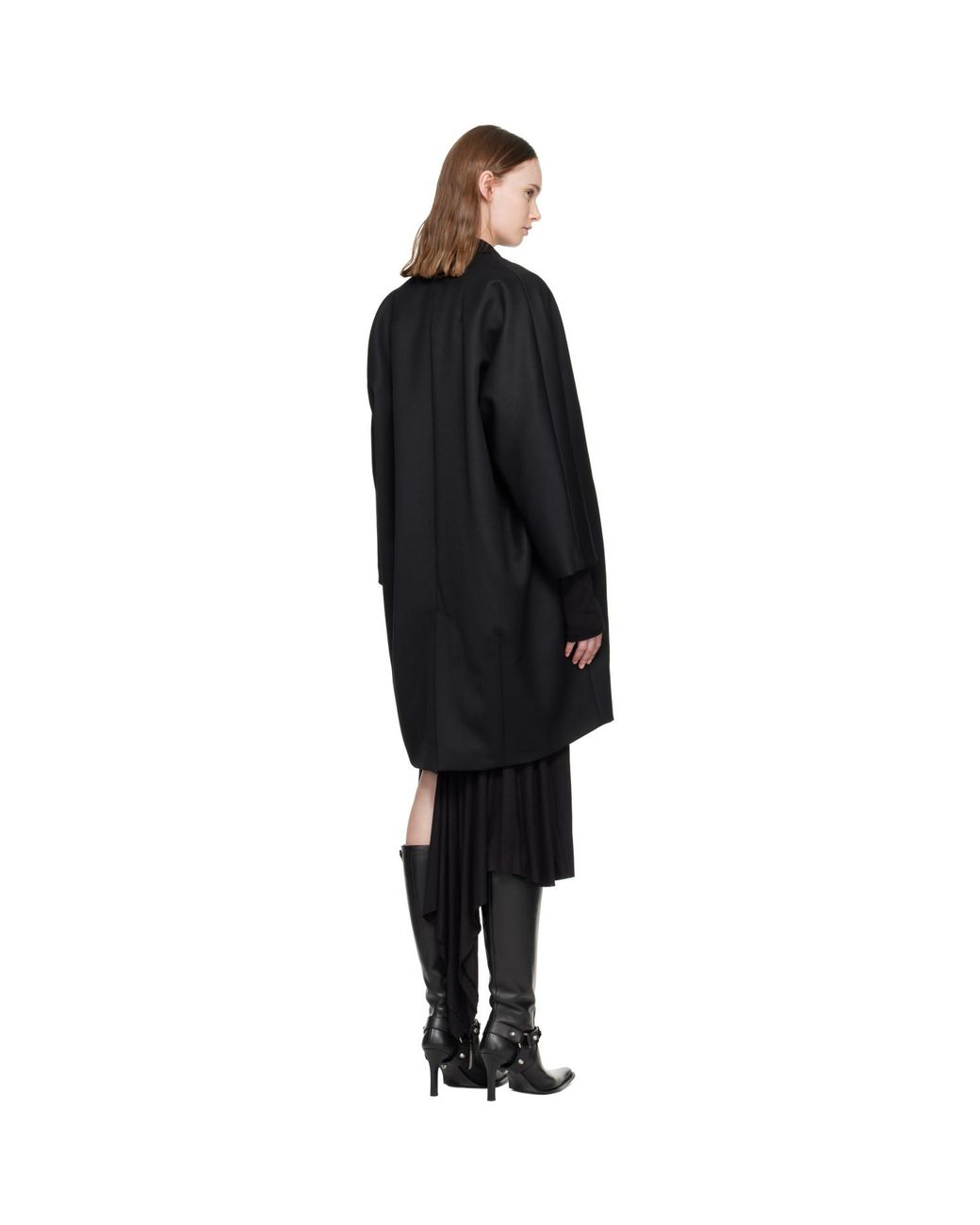 AARON ESH Black Cocoon Coat