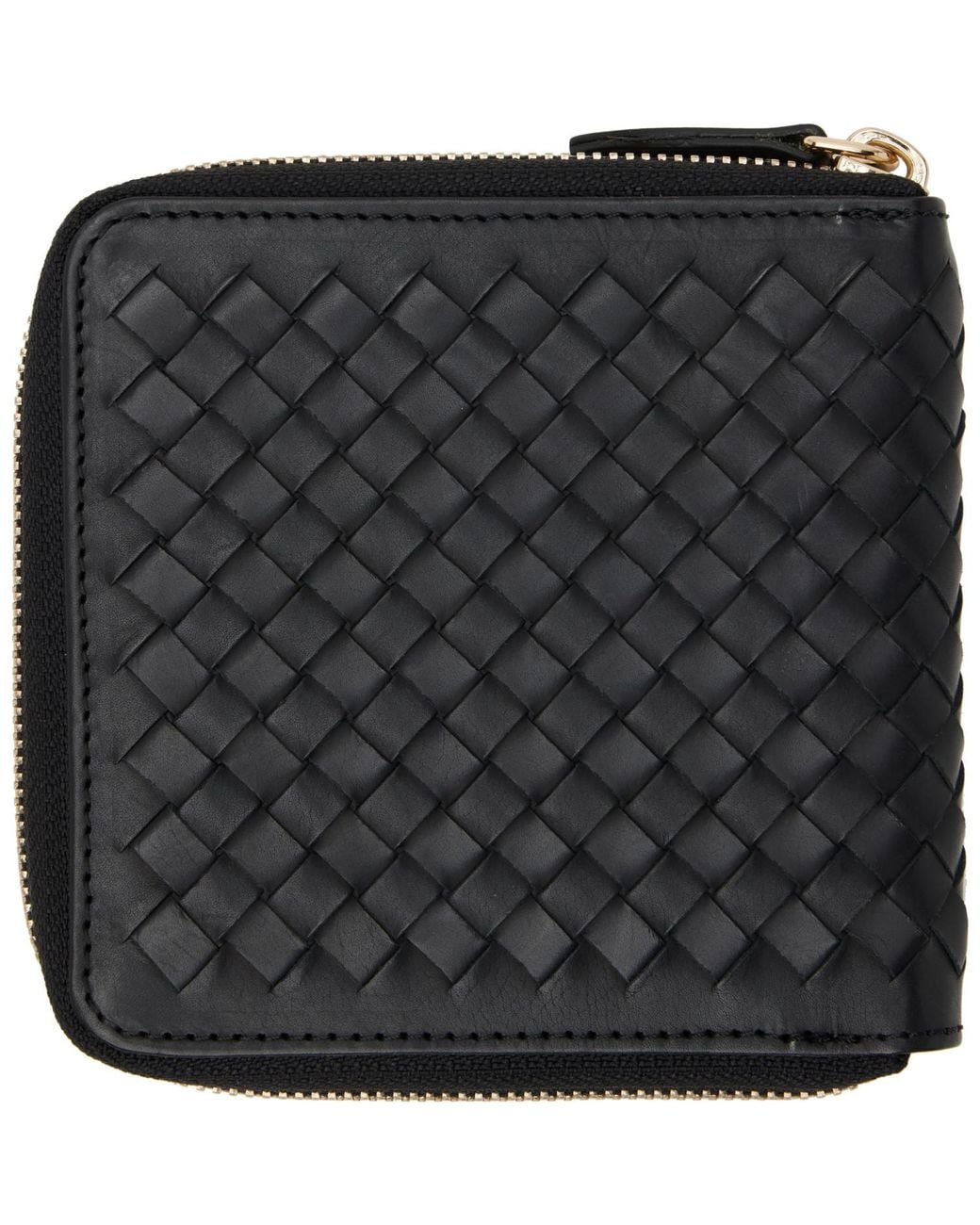 Dragon Diffusion Black Interlaced Square Zip Around Wallet
