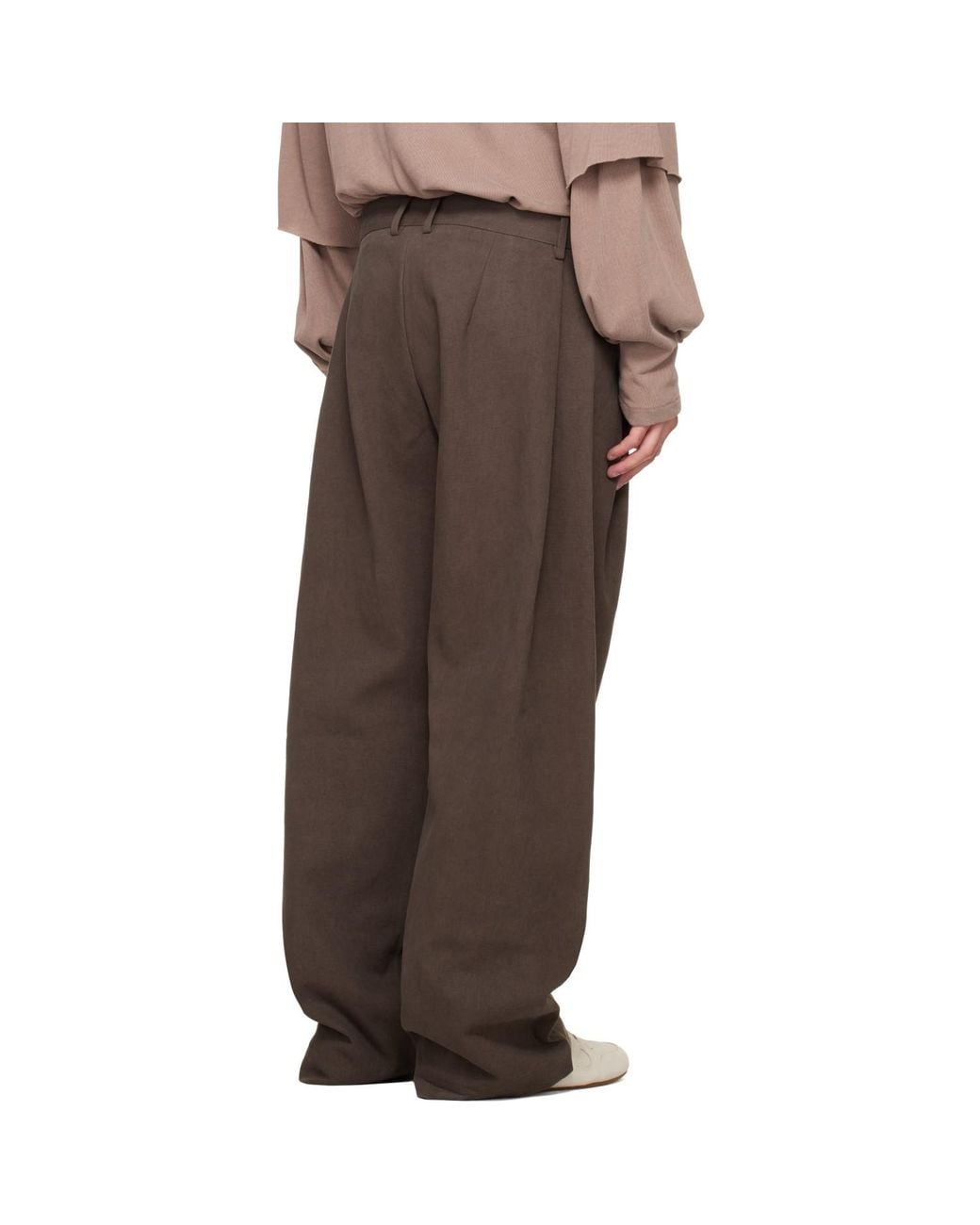 Seventh Brown Canvas Bermuda Trousers for men