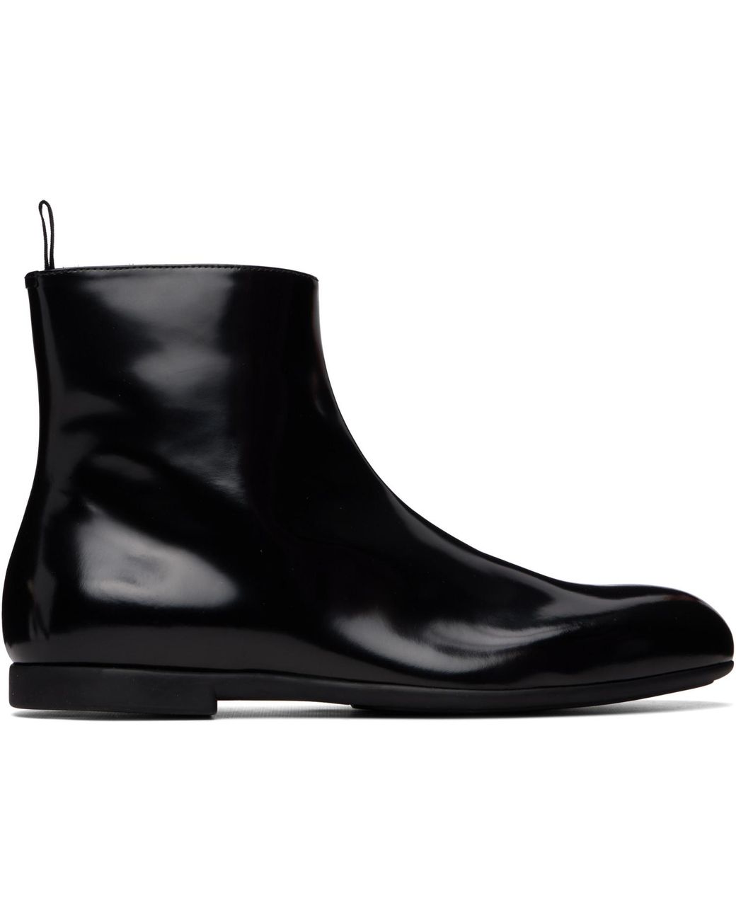 Jil Sander Black Ankle Boots for men