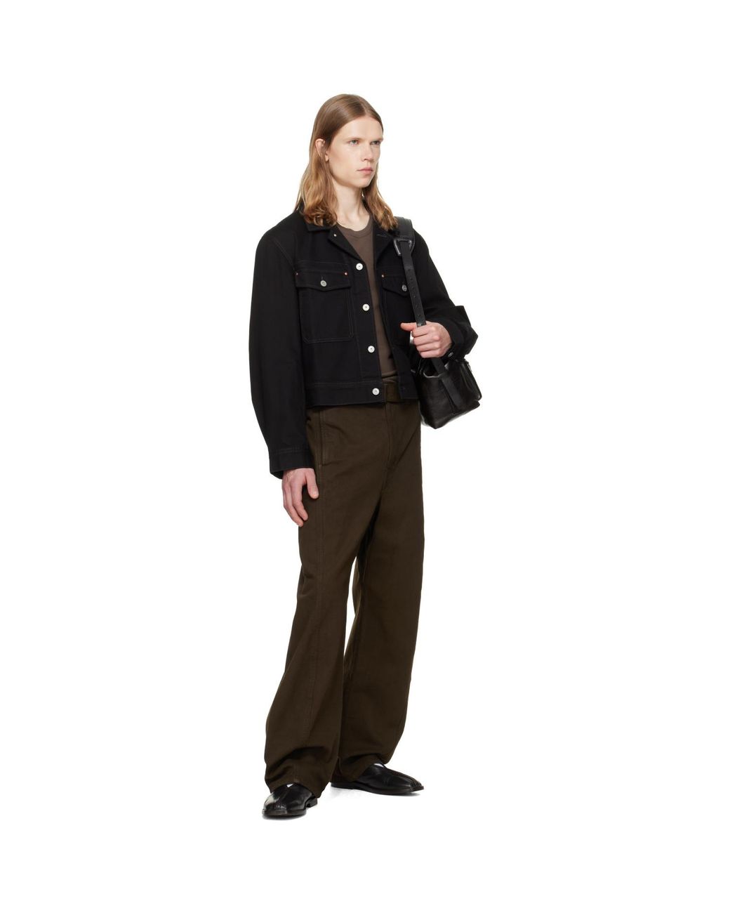 Lemaire Black Medium Gear Bag for men