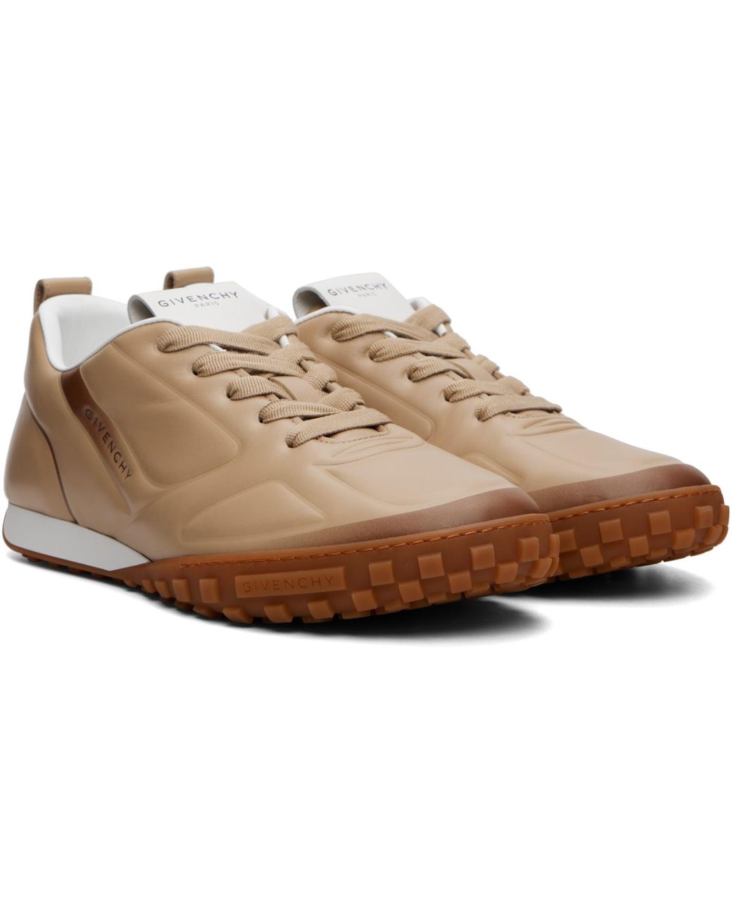 Givenchy Brown Glide Leather Sneakers for men