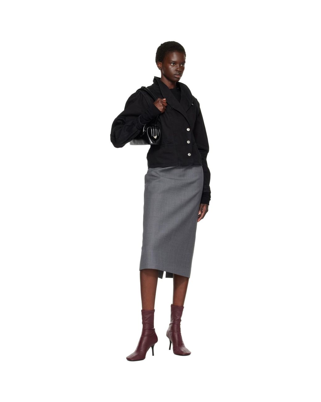 OSOI Black Boat Wide Mini Bag
