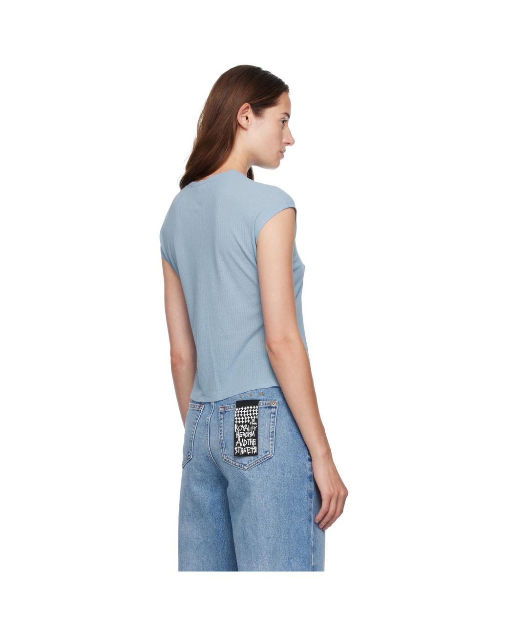Ksubi Blue Staple Short Sleeve T-Shirt