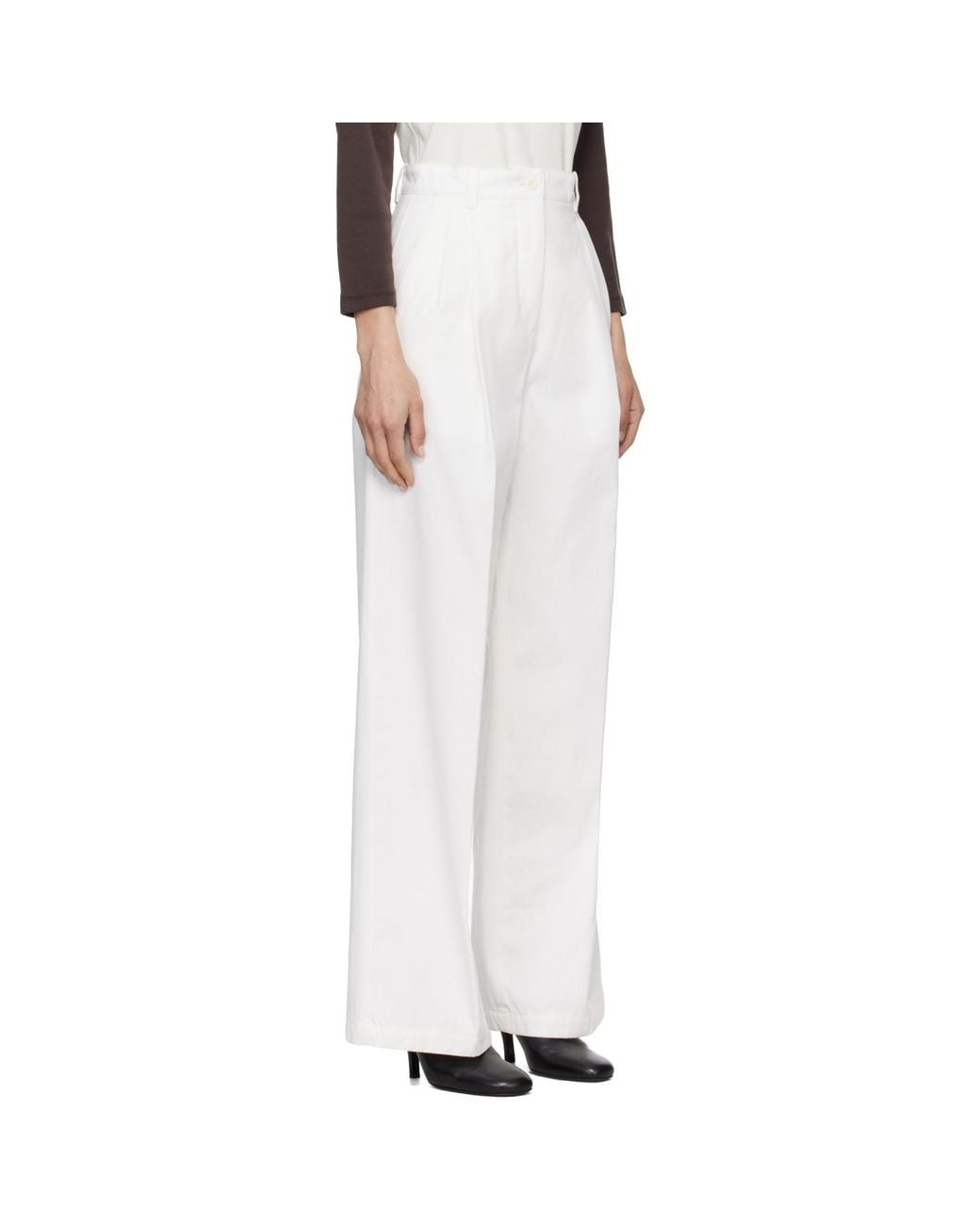 A.P.C. White Ginny Trousers