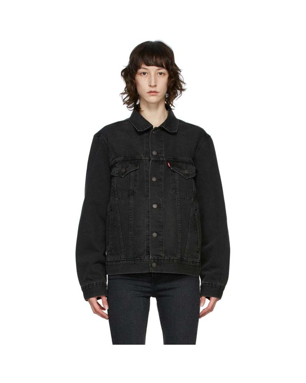 Levi's Black Denim Vintage-fit Trucker Jacket - Lyst