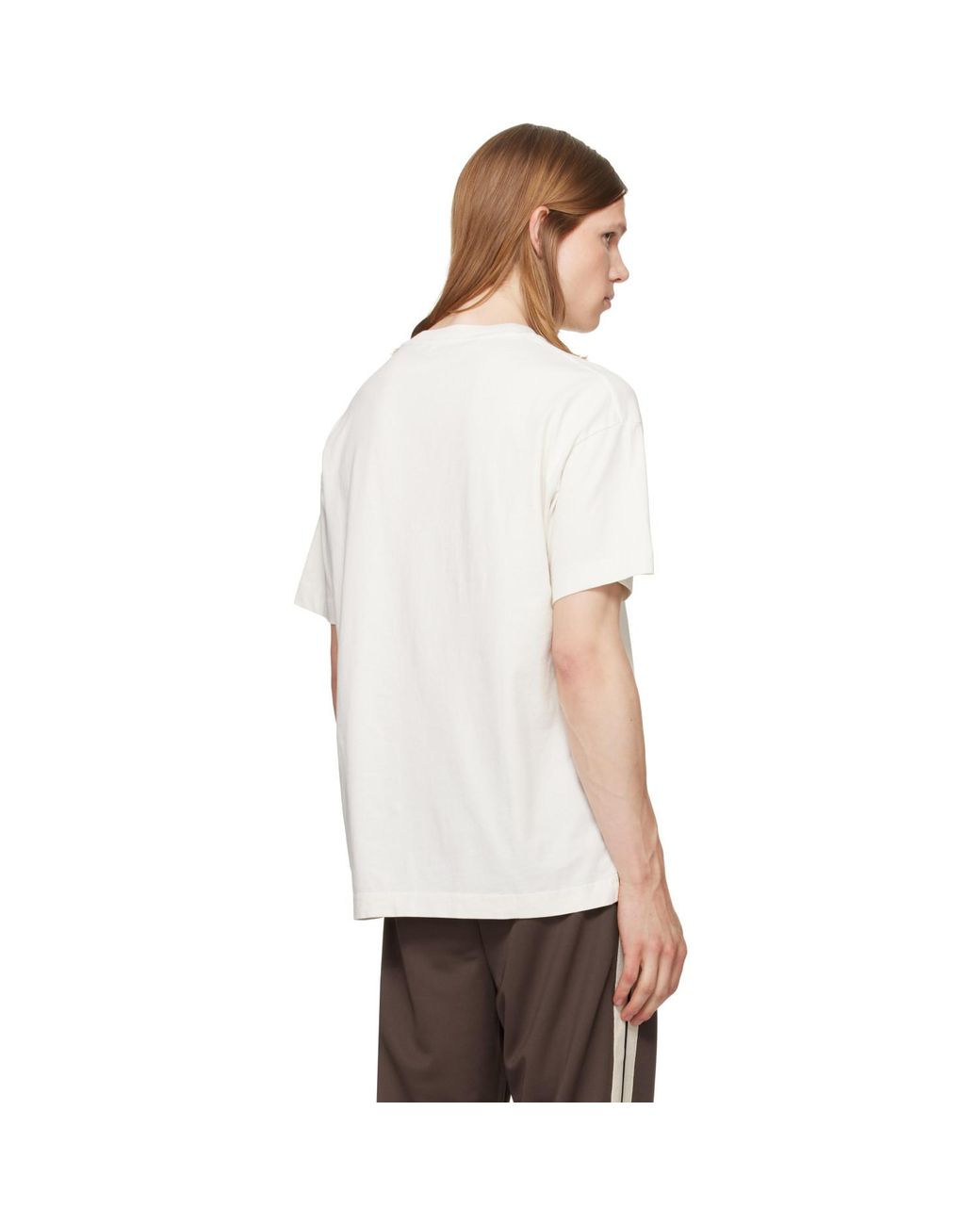 Palm Angels White Off- Spray Bear T-Shirt for men