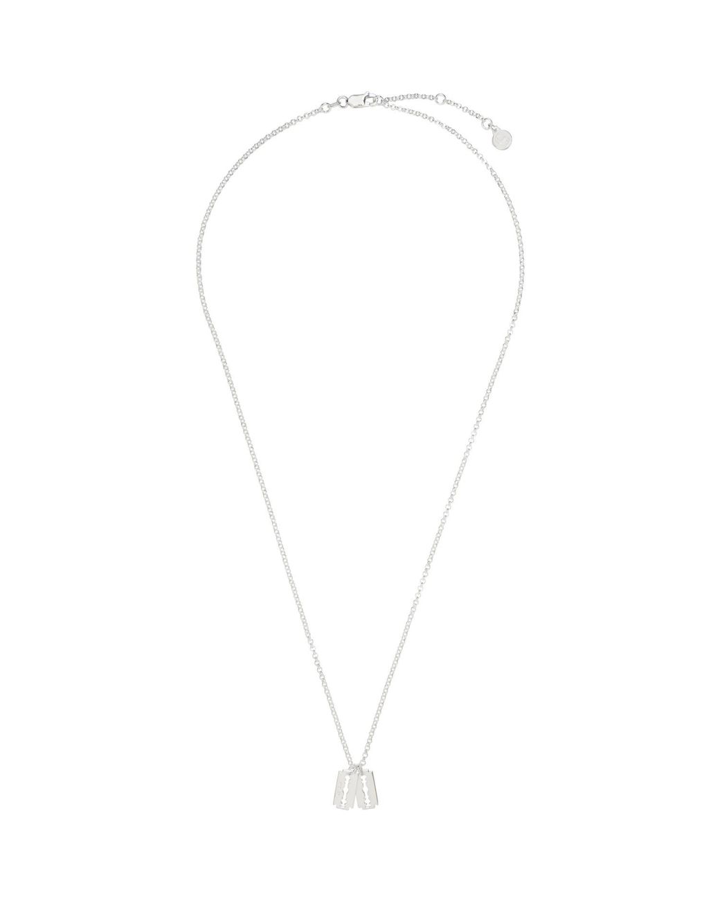 Stolen Girlfriends Club Metallic Stolen Razor Necklace for men