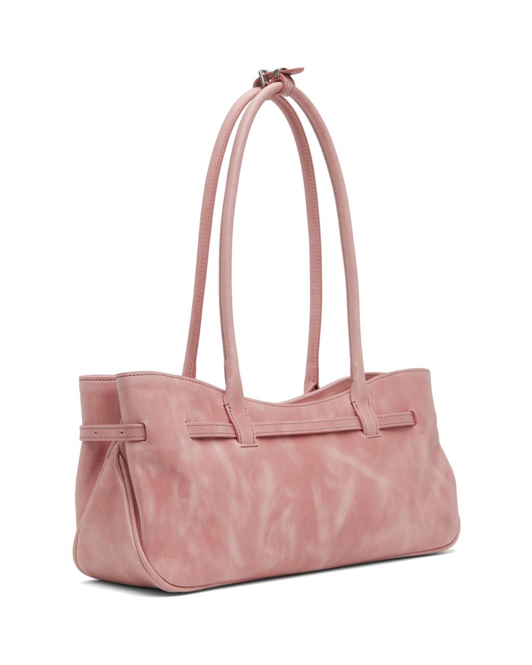 MARGE SHERWOOD Pink Leather 'Grandma' Used Shoulder Bag