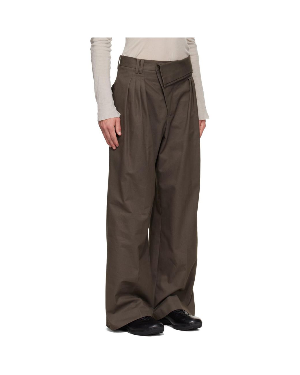 Kiko Kostadinov Brown Dieze Wide Trousers for men