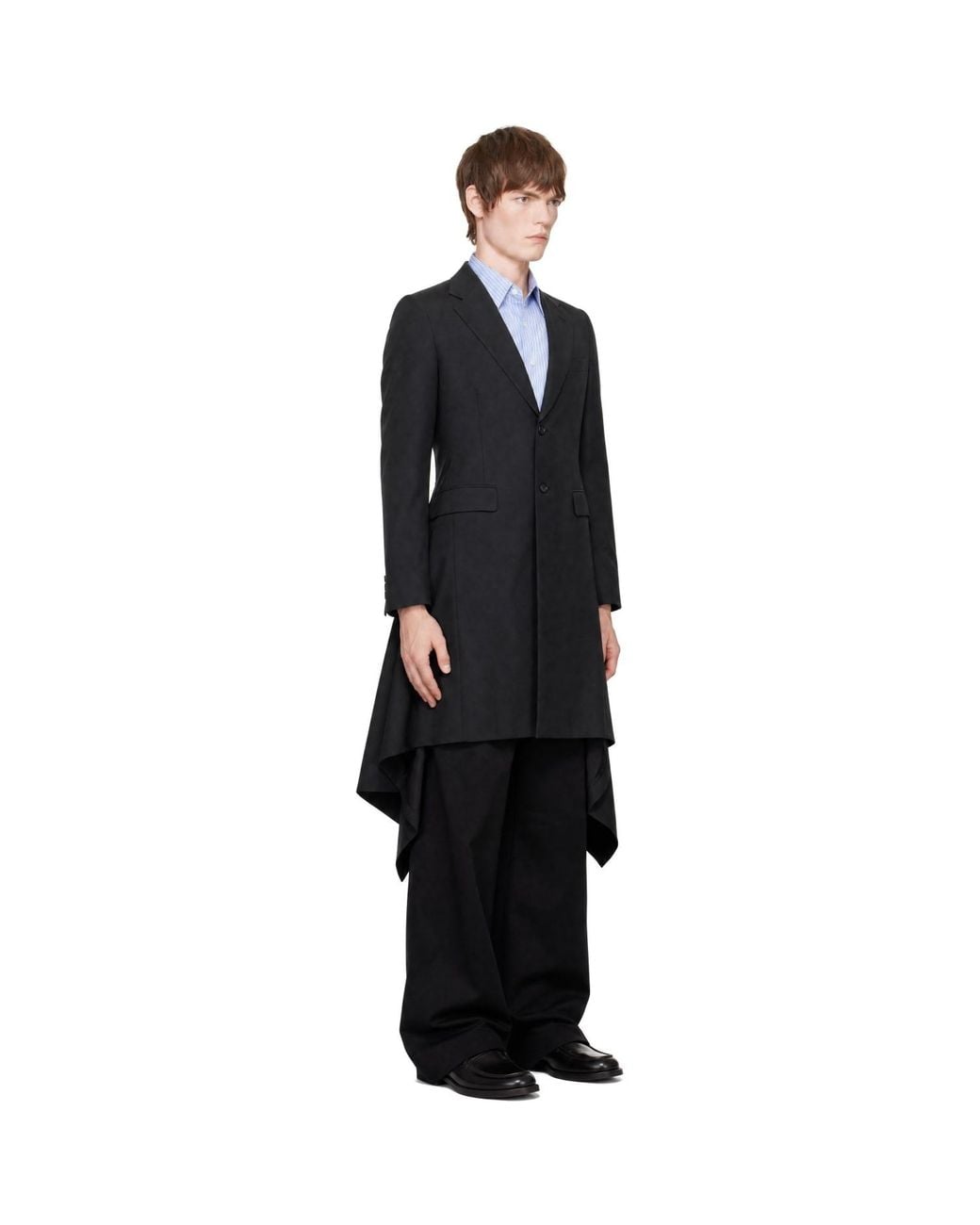 Comme des Garçons Black Dobby Cloth Coat for men