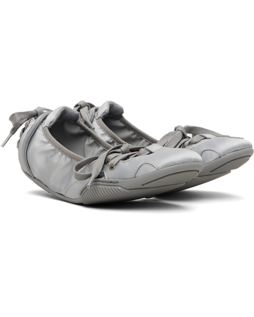 Acne Black Lace-Up Satin Sneakers