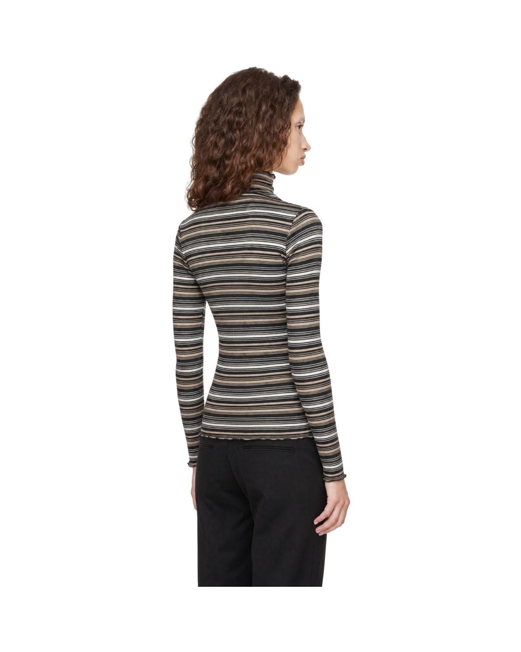 Song For The Mute Black Multi Stripe Knit Cardigan