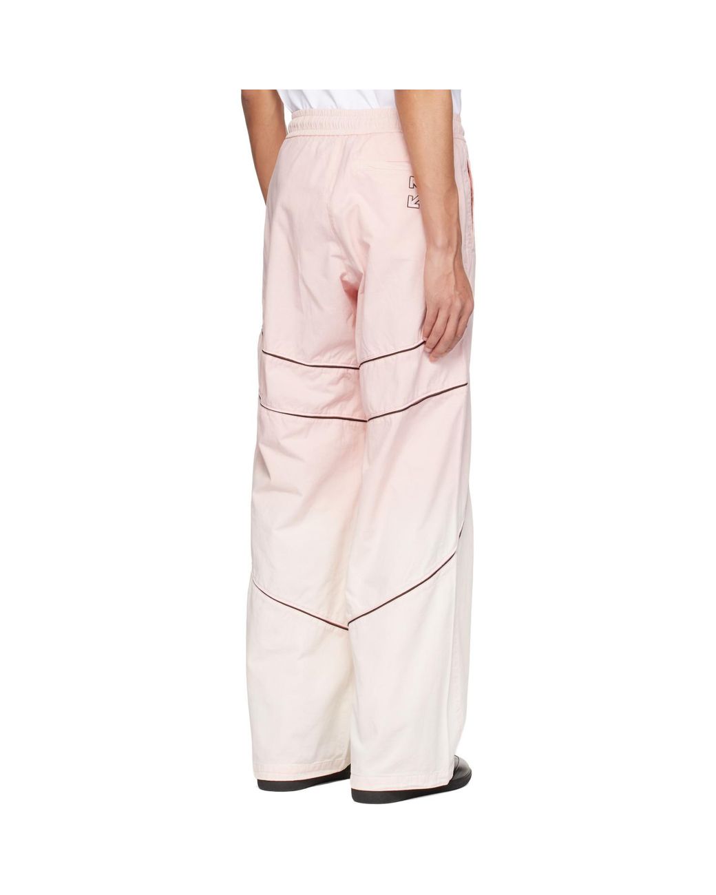 Off-White c/o Virgil Abloh Pink Garment Dye Slouchy Track Pants for men