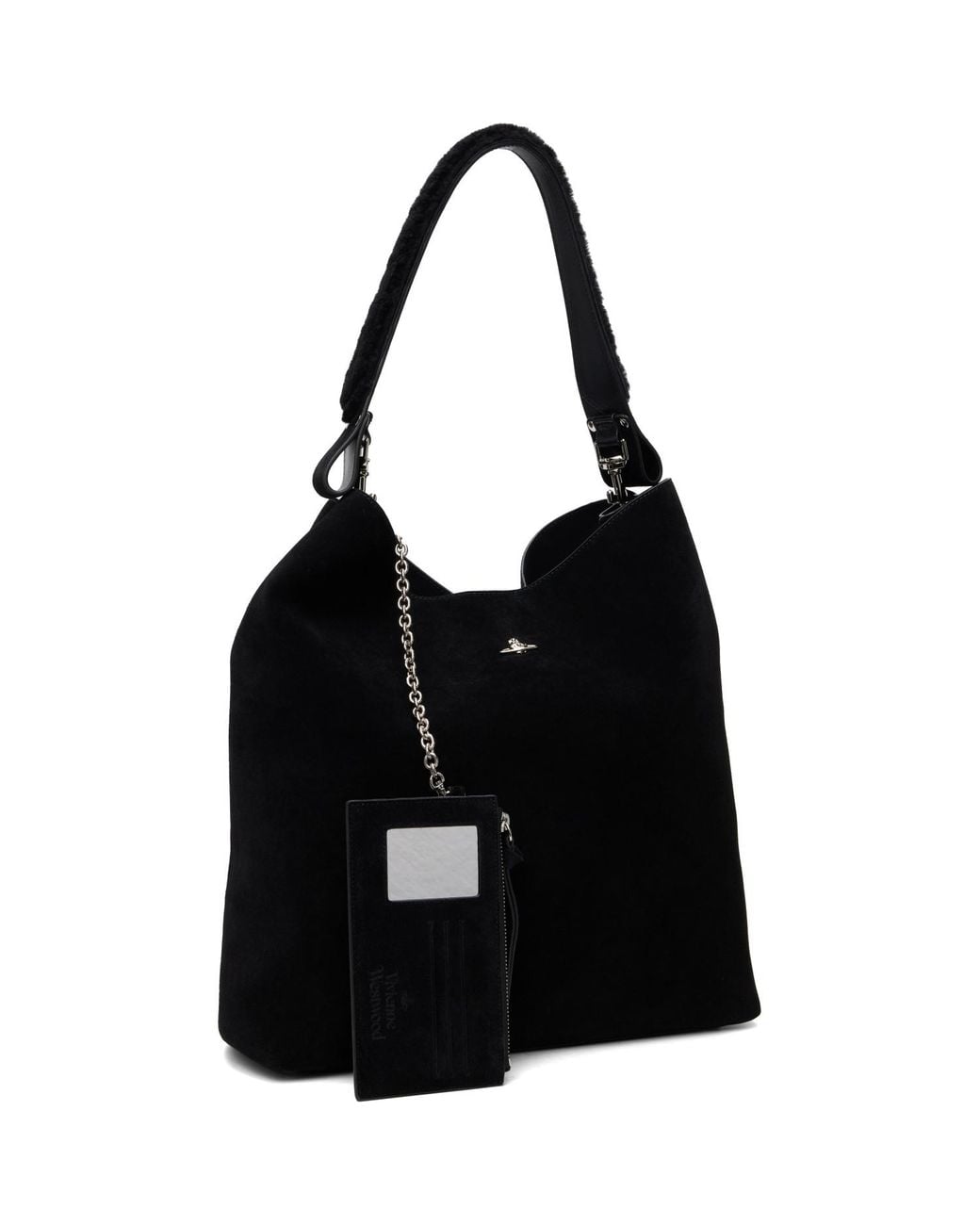 Vivienne Westwood Black Lottie Large Shoulder Bag