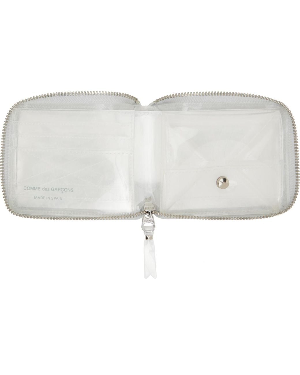Comme des Garçons White Transparent Snake Wallet for men