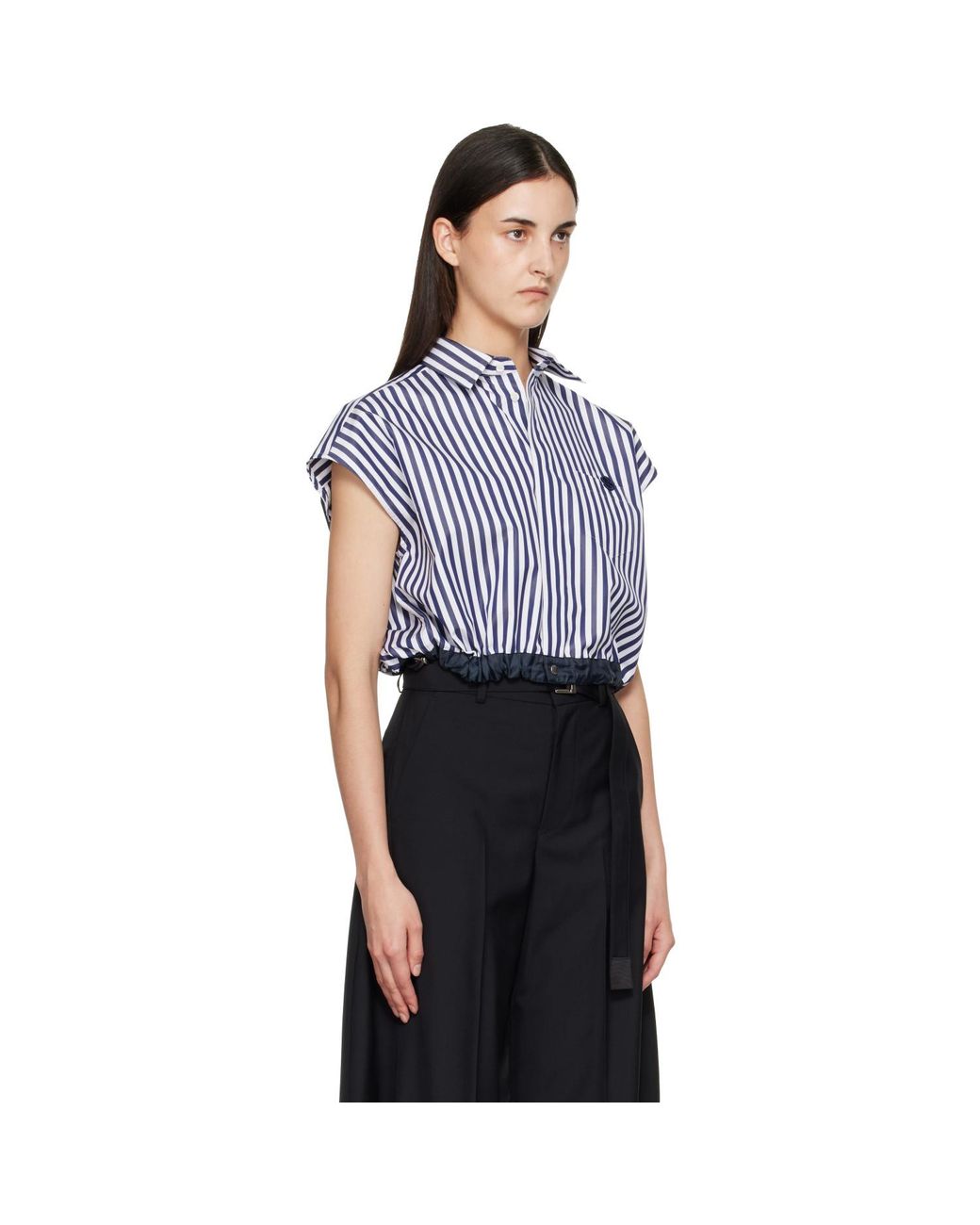 Sacai Blue Cotton Poplin Shirt