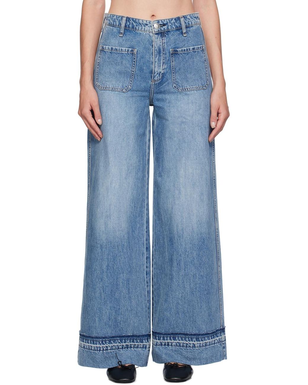 【関税込み】rag & bone ブルー Marina ワイドレッグジーンズ Rag & Bone ブルー Marina ワイドレッグジーンズ ブルー | Lyst