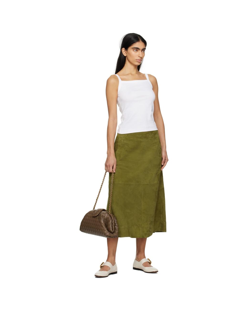 Bottega Veneta Brown Khaki Lauren 1980 Medium Clutch Bag