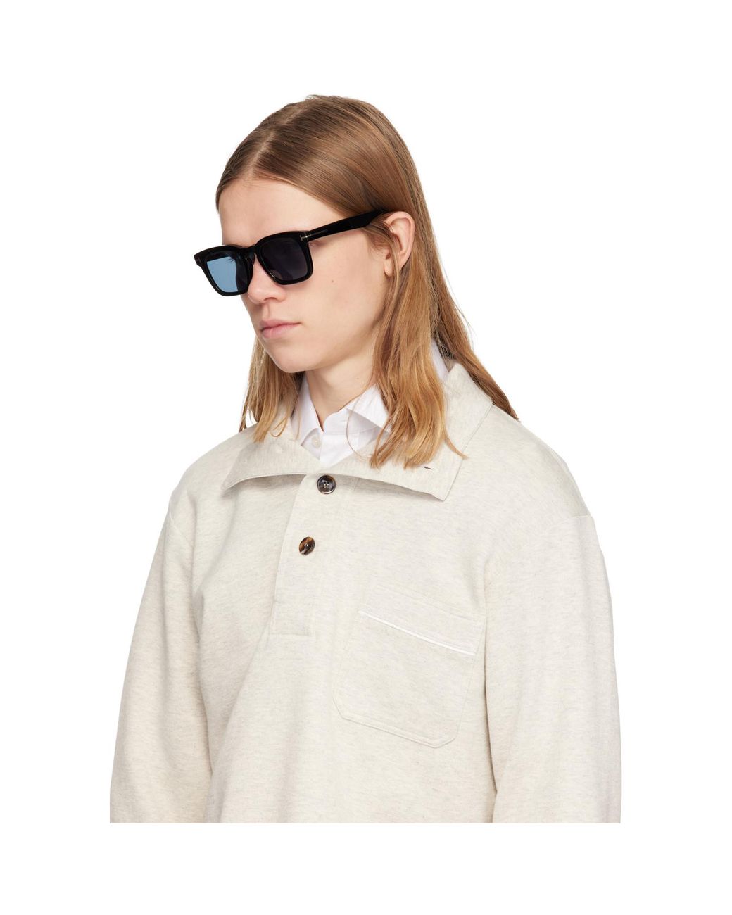 Tom Ford Black Polarized Dax Sunglasses for men