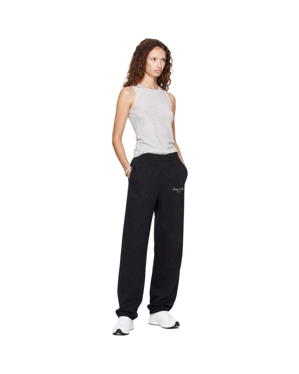 Sporty & Rich Black Signature Ny Sweatpants