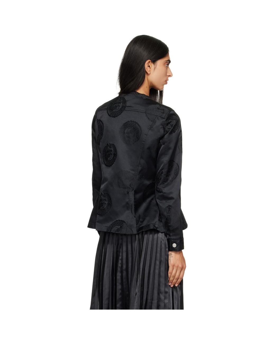 Comme des Garçons Black Jacquard Jacket