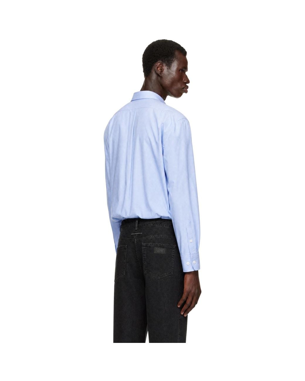 Givenchy Blue Classic Fit Button Down Shirt for men