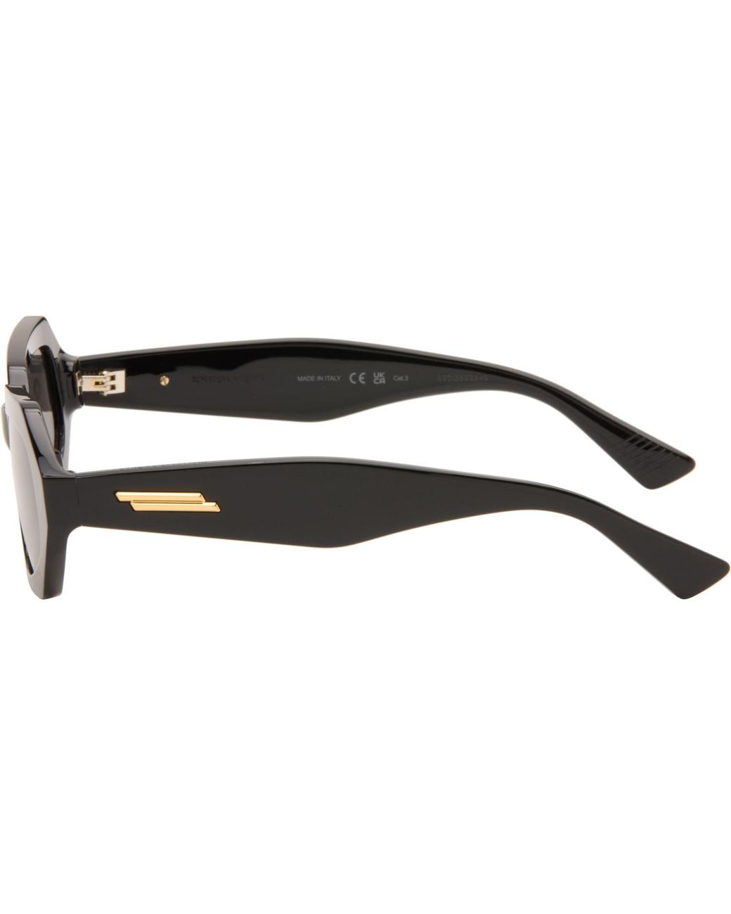 Bottega Veneta Gray Classic Oval Sunglasses for men
