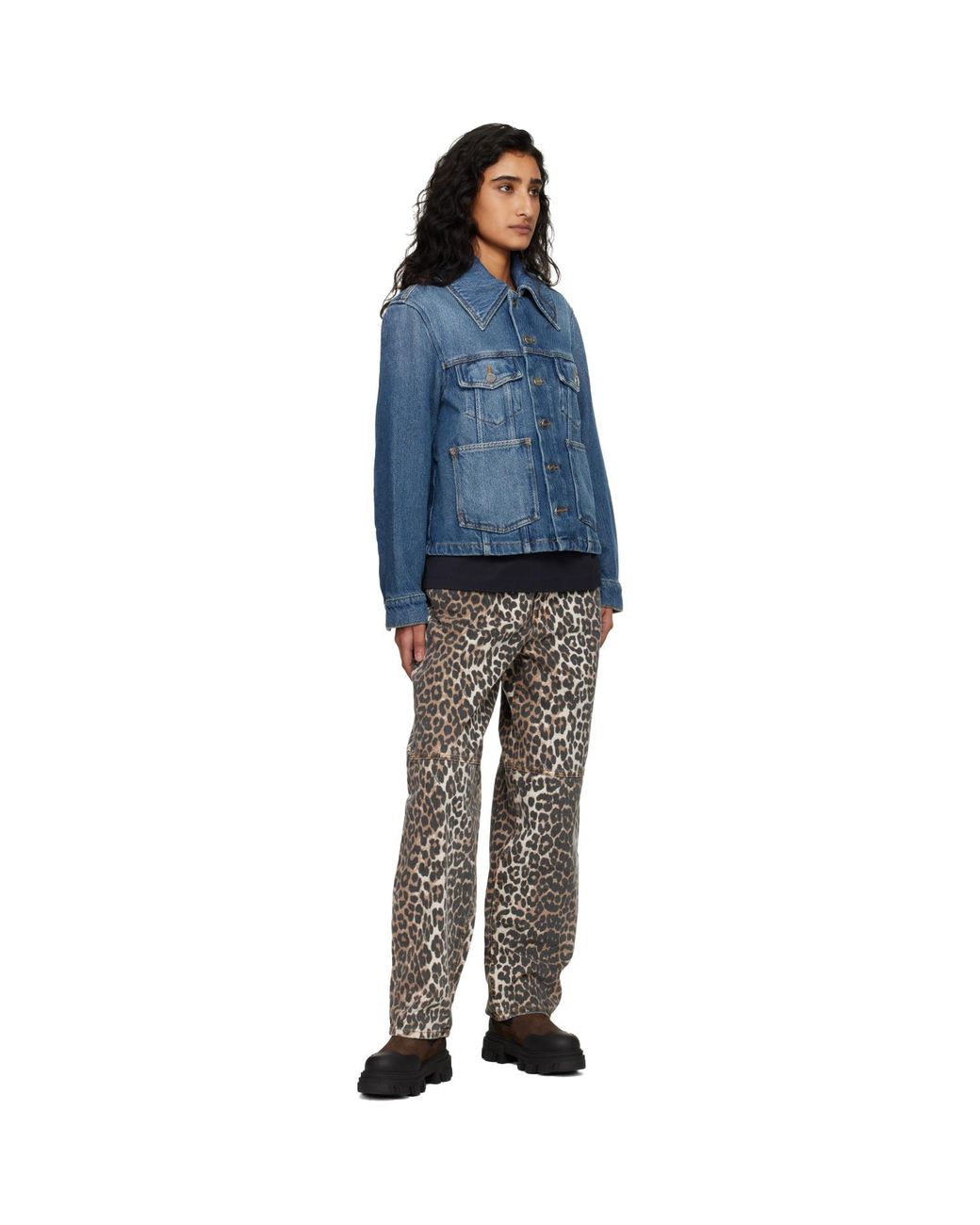 Ganni Blue Heavy Denim Jacket