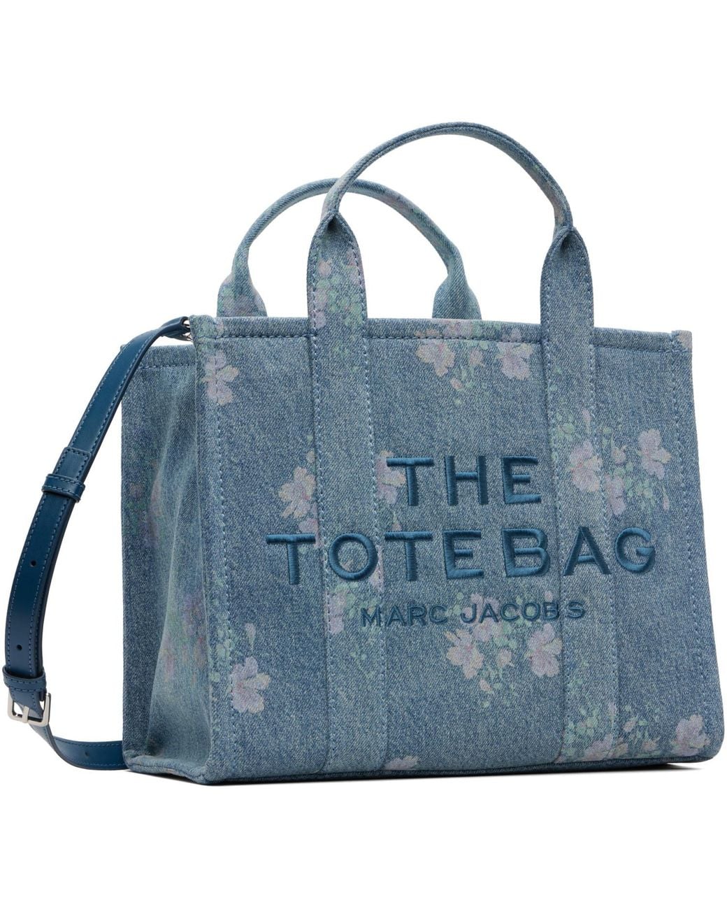 Marc Jacobs Blue Antique Floral Denim Medium Tote