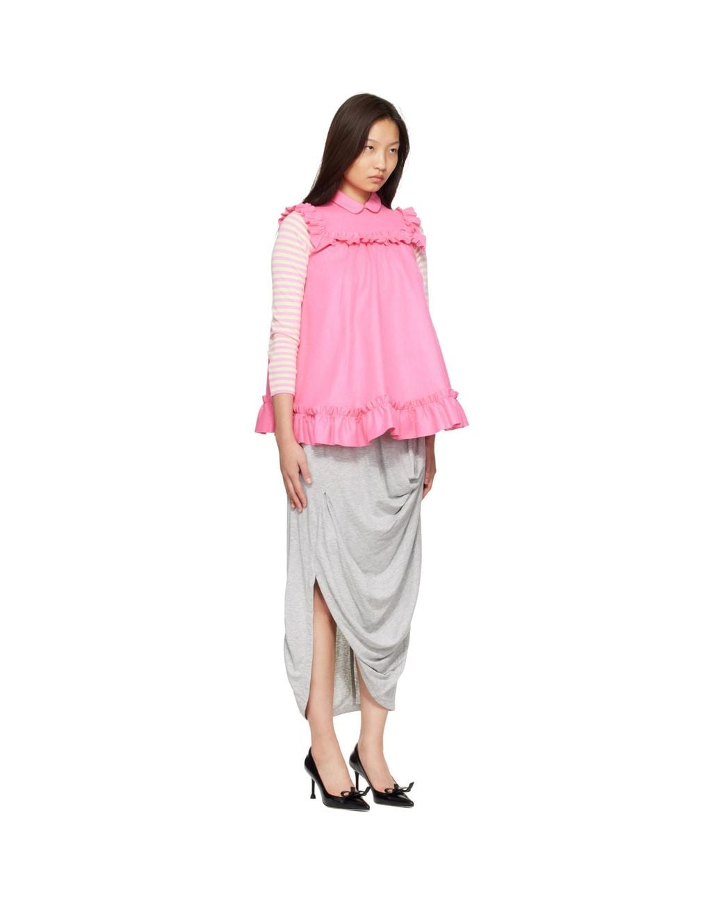 Ans Dostoevner Pink Frilled 'Childhood' Minidress