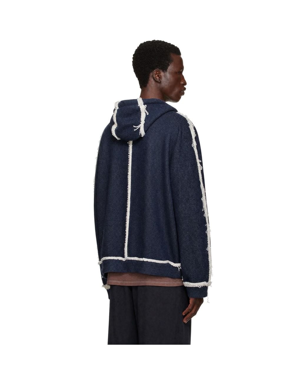 Edward Cuming Blue Flex Hoodie for men