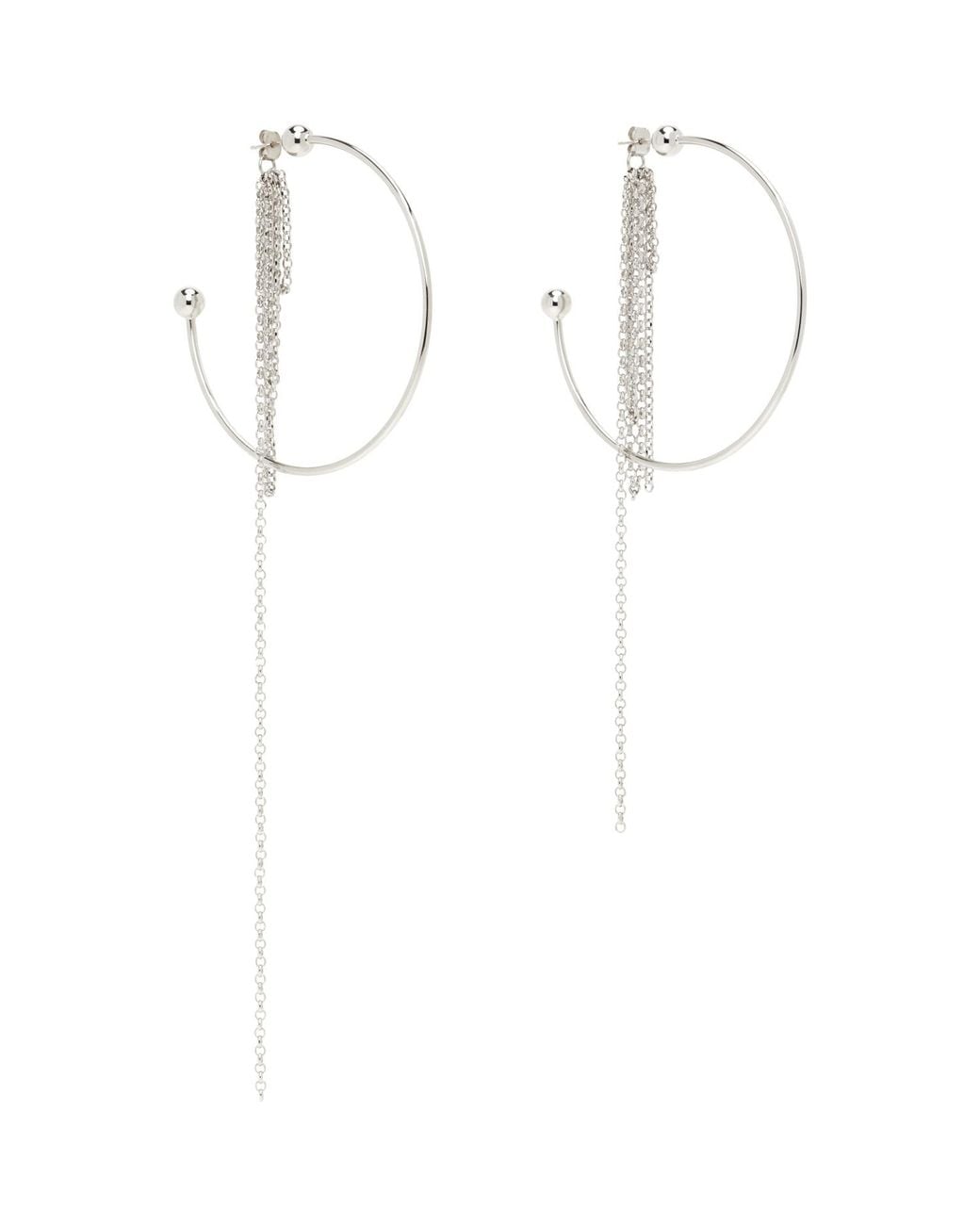 Justine Clenquet White Sienna Large Earrings