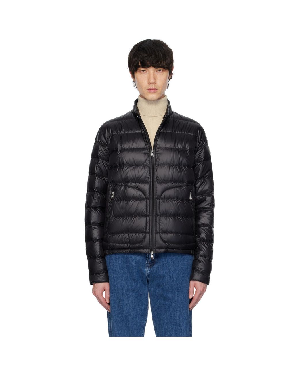 Moncler Black Acorus Short Down Jacket for men