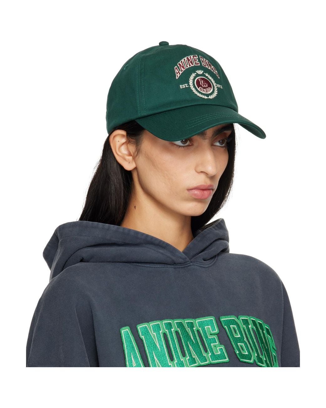 Anine Bing Green Jeremy Collegiate Baseball Cap
