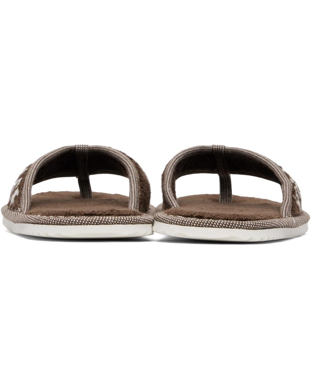 Versace Brown Cotton-Terry Flip-Flops