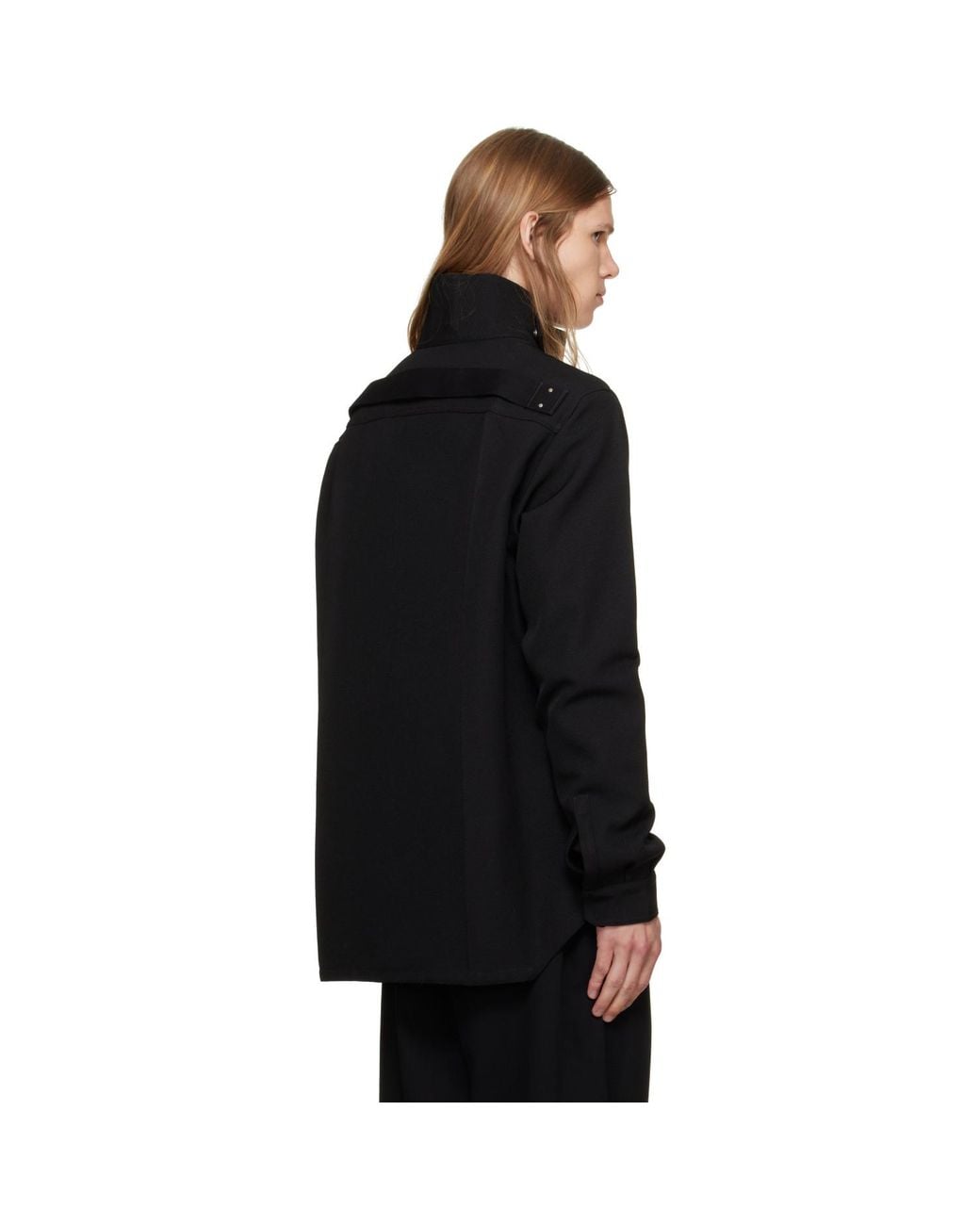 Rick Owens Black Tower Outershirt Jacket for men