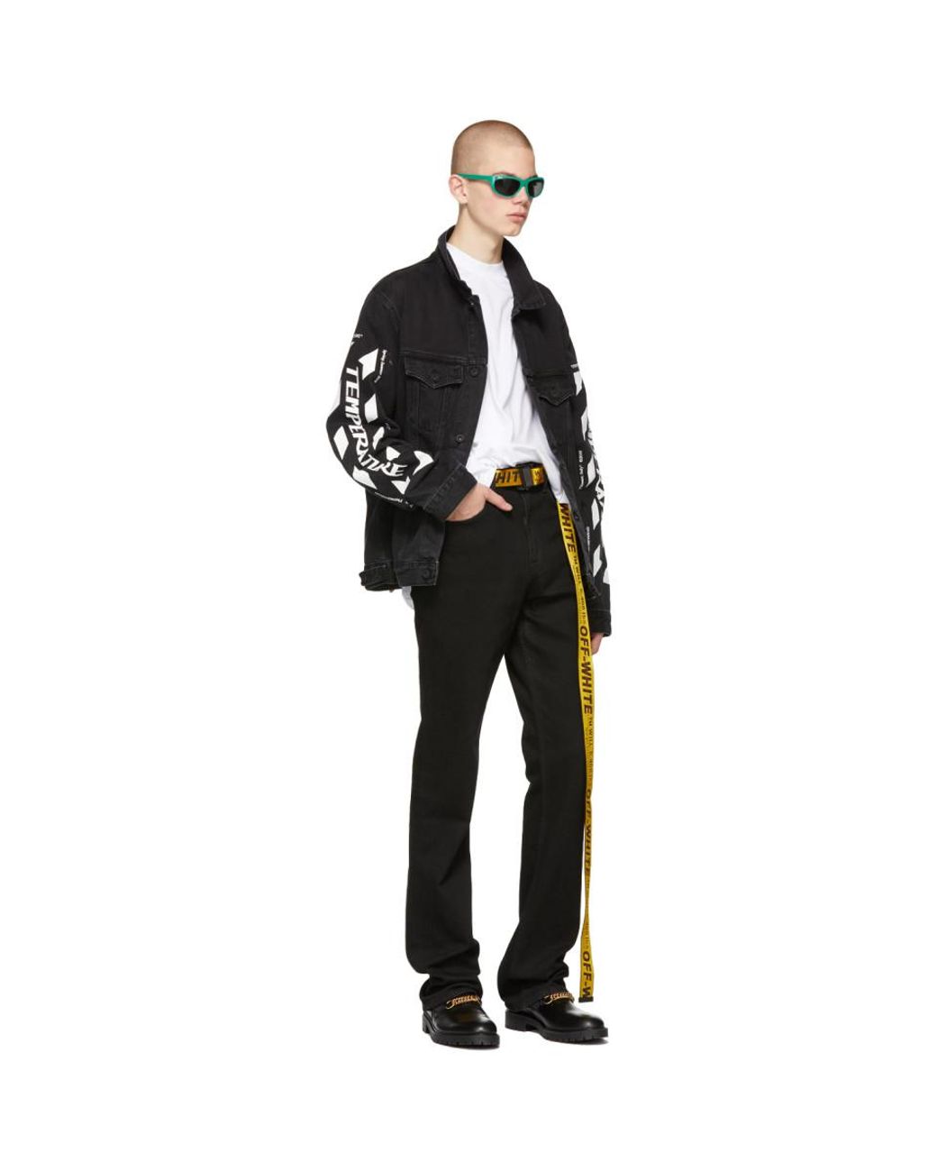 Off-White c/o Virgil Abloh Ssense Exclusive Black Denim